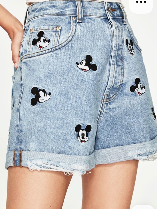 Zara Pants - ZARA RARE Disney Mickey Denim Shorts | SIZE:40/US8